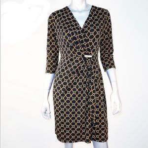 charter clubHorsebit link faux wrap dress SZ M
